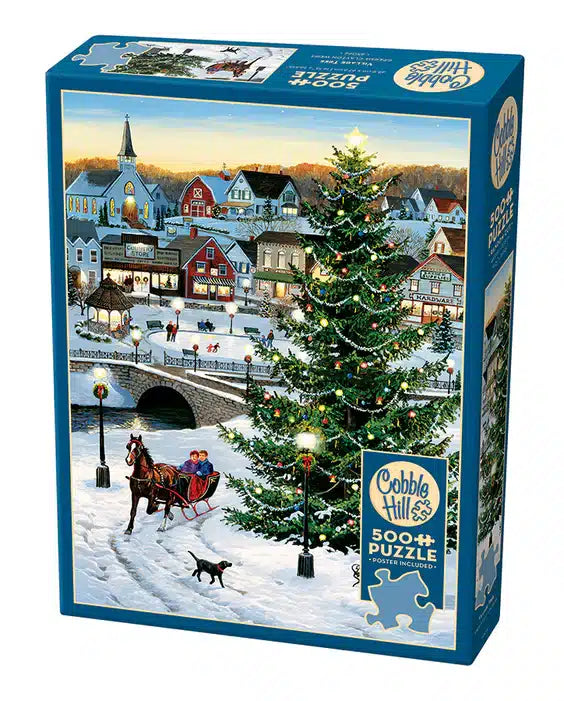 500PC Village Tree Puzzle Cobble Hill image 0